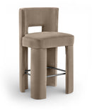 Zuno - Velvet Performance Fabric Upholstered Bar Stool (Set of 2)
