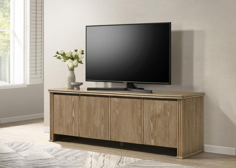 Adina - 70" TV Stand Media Console - Distressed Light Brown