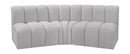 Arc - Boucle Fabric 3 Piece Modular Corner Sofa
