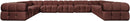 Orin - Velvet Performance Fabric Upholstered 9 Piece Sectional