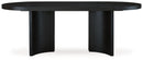 Rowanbeck - Oval Dining Room Table - Black