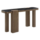 Dana - Console Table - Faux Marble Top, Black & Dark Walnut