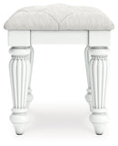 Kozlani - 3 Pc. - Vanity, Mirror And Stool - White