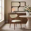 Ronda - Vegan Leather Upholstered Dining Side Chair - Walnut Legs
