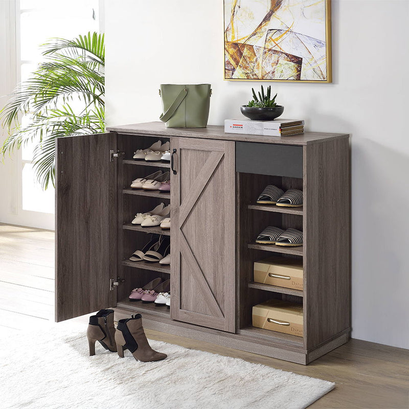 Toski - Shoe Cabinet - Rustic Gray Oak