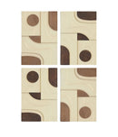 Element - Mango Wood 4 Piece Wall Art - Natural / Brown