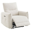 Lalisa - Power Motion Recliner With USB Port - Cream Chenille