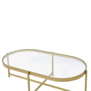 Charrot - Coffee Table - Clear Glass Top & Gold