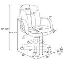 Minato - Upholstered Adjustable Home Office Desk Chair - Black