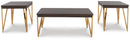 Bandyn - Occasional Table Set (Set of 3) - Brown / Champagne