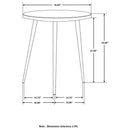 Acheson - Round Marble Top Side Table - White And Gold