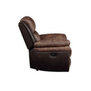 Jaylen - Motion Sofa - Toffee & Espresso Polished Microfiber