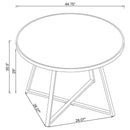 Jillian - Round Mirror Top Dining Table - Black Nickel