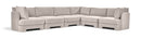 Hammond - Velvet Performance Fabric Upholstered 6 Piece Corner Sectional