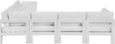 Nizuc - Outdoor Patio 6 Piece Modular Sectional With White Frame