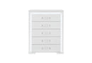 Naomi - 5 Piece King Bedroom Set - Silver