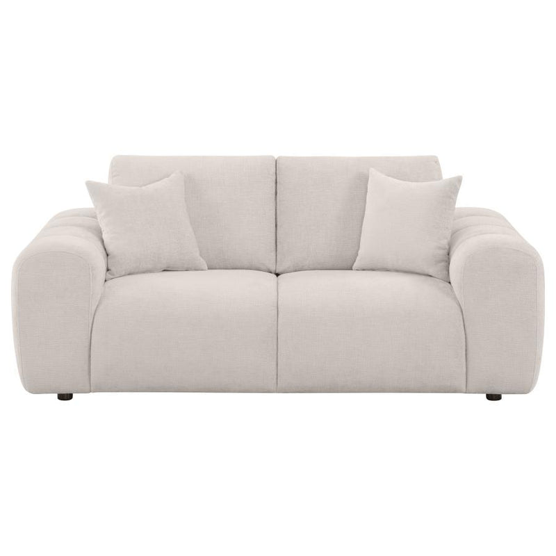 Burnett - Chenille Upholstered Wide Arm Loveseat