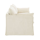 Shane - Sofa With 2 Pillows - Beige Linen
