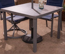 Rocky Creek - Square Dining Table With Umbrella Option - Gray