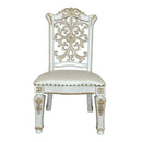 Vendome - 48" Side Chair (Set of 2) - Synthetic Leather & Antique Pearl