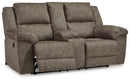 Laresview - Dbl Reclining Loveseat with Console - Fossil