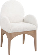 Waldorf - Boucle Dining Arm Chair With Natural Legs