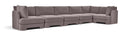 Hammond - Velvet Performance Fabric Upholstered 6 Piece L-Shaped Sectional