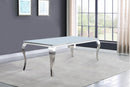 Carone - Rectangular Glass Top Dining Table