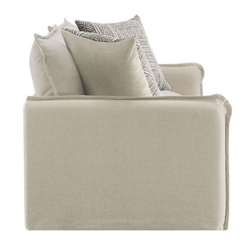 Upendo - Loveseat With 2 Pillows - Beige Linen