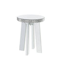Lotus - End Table - Mirrored & Faux Ice Cube Crystals