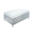 Mallika - Coffee Table - Mirrored & Faux Round Crystals