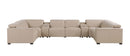 1208 - 8 Piece U Shaped Leather Sectional With 4 Power Recliners & Power Headrests