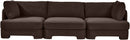 Hammond - Velvet Performance Fabric Upholstered 3 Piece Sofa