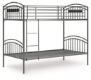 Lanceburg - Twin/Twin Bunk Bed With Ladder - Gray