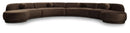 Avra - 189" Velvet Performance Fabric Upholstered Sectional