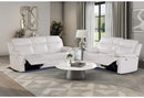 U6026 - Reclining Sofa, Console Reclining Loveseat With LED - White
