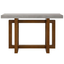 Keven - Sofa Table - Faux Concrete Top & Walnut