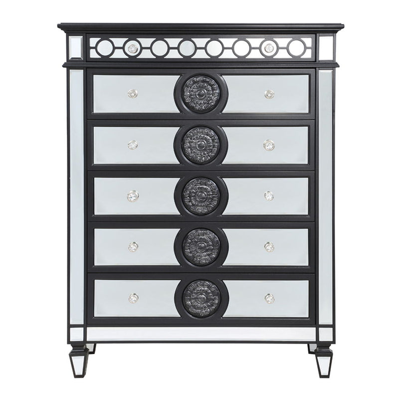 Varian II - Chest - Mirrored, Black & Sliver