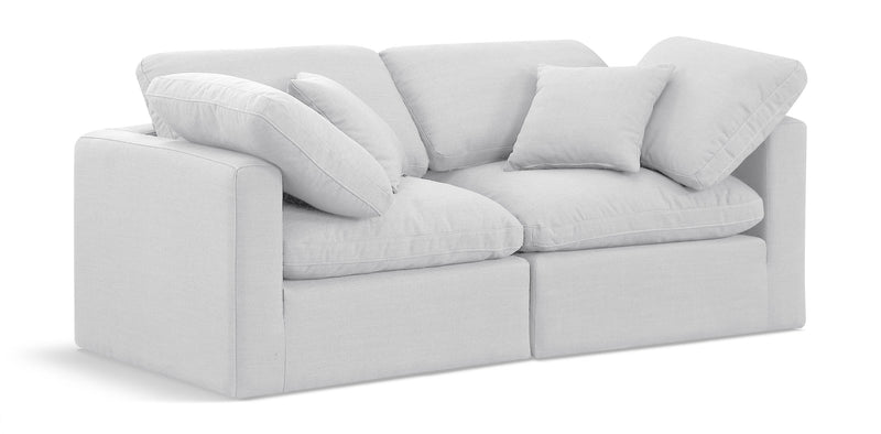 Indulge - Linen 2 Seat Modular Sofa - White