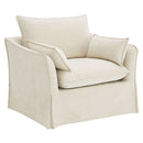 Shane - Chair With 2 Pillows - Beige Linen