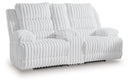 Rhines Falls - Double Reclining Power Loveseat With Console - Alloy