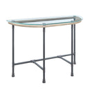 Brantley - Sofa Table - Clear Glass & Sandy Gray