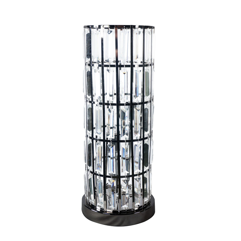 Column - Nickel Table Lamp - Black