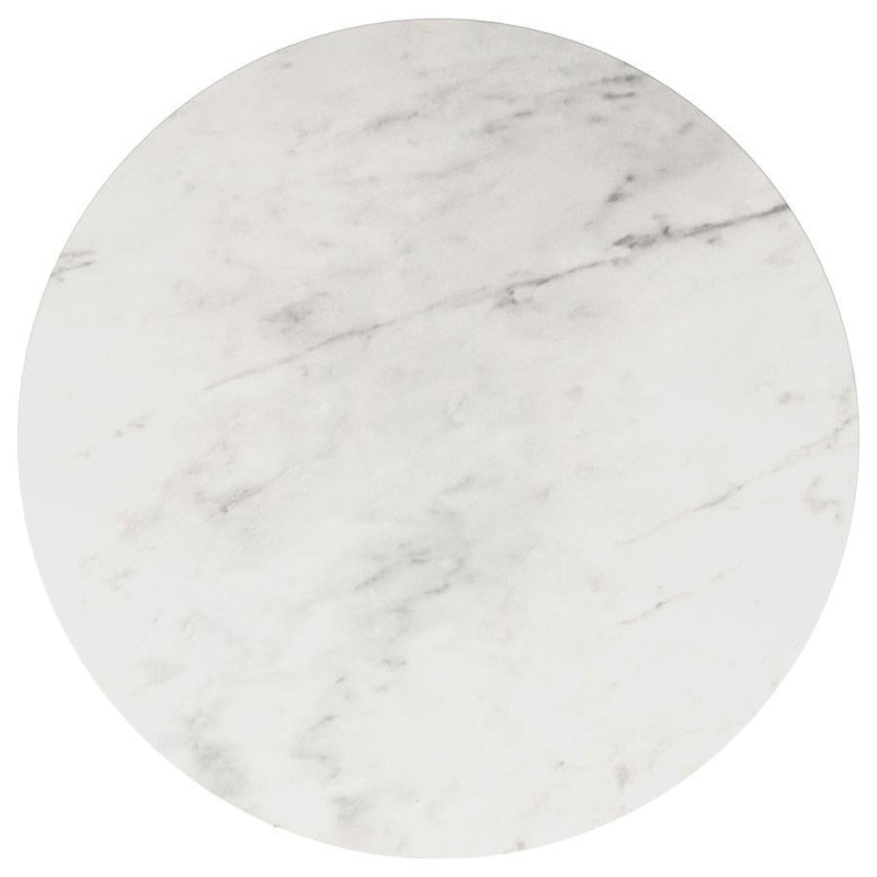 Avon - Round Marble Top Stainless Steel Table