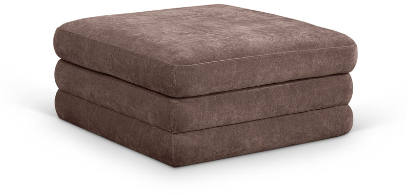 Stellar - Chenille Fabric Upholstered Modular Modular Ottoman