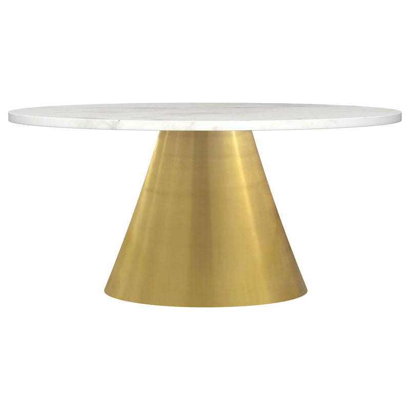 Avon - Round Marble Top Stainless Steel Table