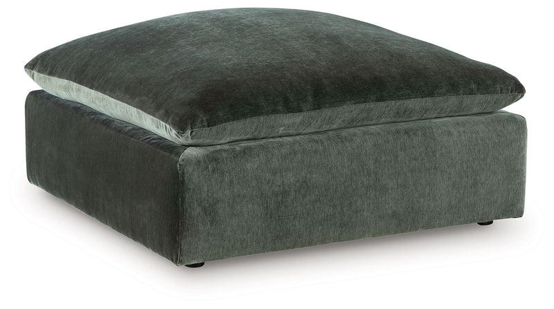 Carriage View - Oversized Accent Ottoman - Jade