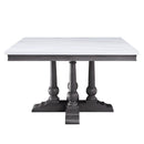 Yabeina - Square Dining Table - Marble Top Top & Gray Oak