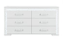 Naomi - 4 Piece Bedroom Set (Full Bed, Dresser, Mirror, Nightstand) - Silver Marble