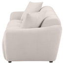 Destino - Chenille Upholstered Splayed Arm Sofa - Greige